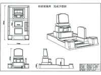 お墓の線画２
