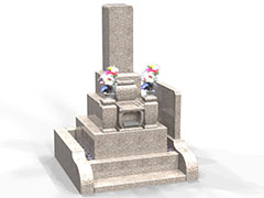 和型墓石 中国産ピンク御影石